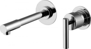 6258-010 Mariner Energy, смеситель для рак. из стены на 2 отверстия с дон. клапаном "click clack", цвет хром