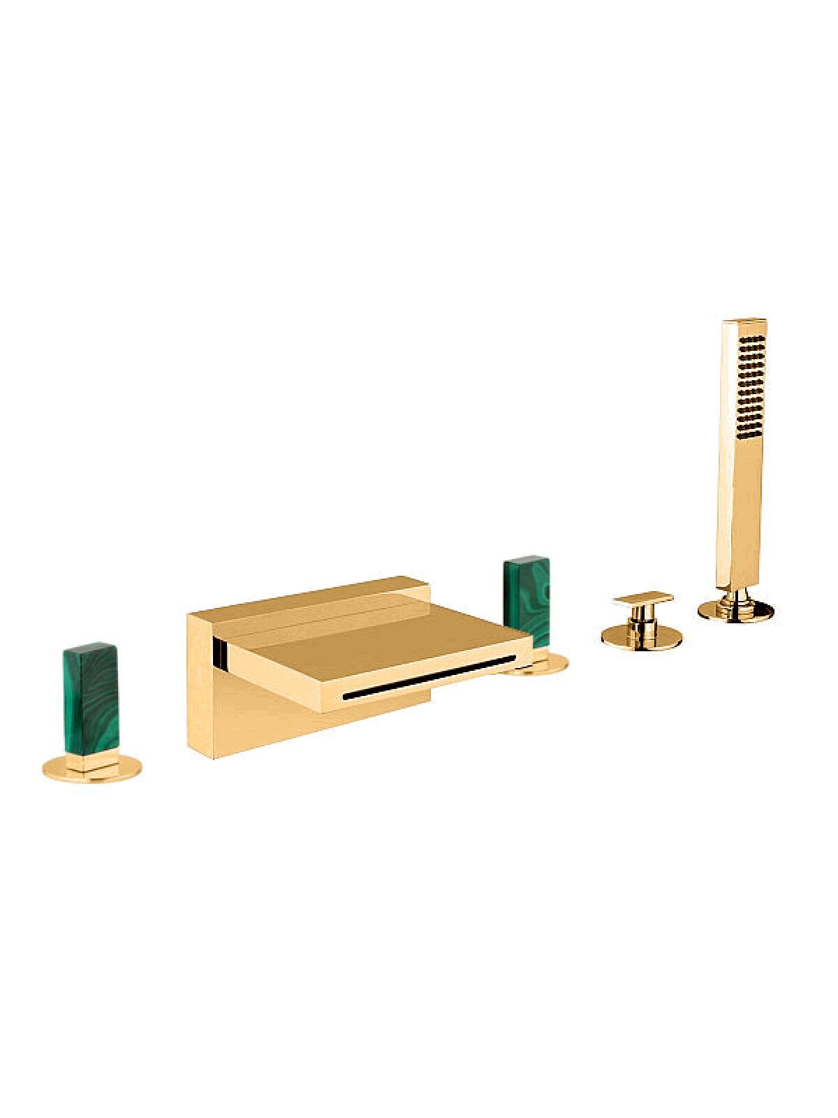 Смеситель для ванны с 5 отверстиями с водопадом и переключателем Rubinetterie Frattini Vita Due ARCH-00038193 - Вид №15