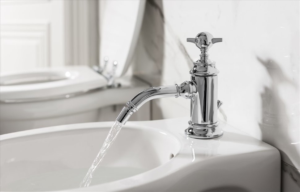 Смеситель однорычажный для биде, 1 отв, ручка - крестик, хром [ARC13 CHR] Arcade Burlington ARC13 CHR - Вид №2