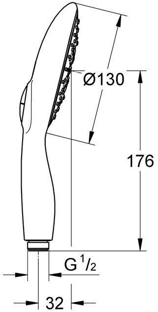 Ручной душ GROHE Power&Soul (4 режима), хром/шоколадный (27672TN0) - Вид №6