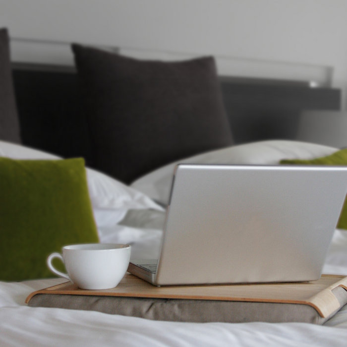 Подставка с деревянным подносом Laptray дерево-песчаная Bosign 261242 - Вид №2