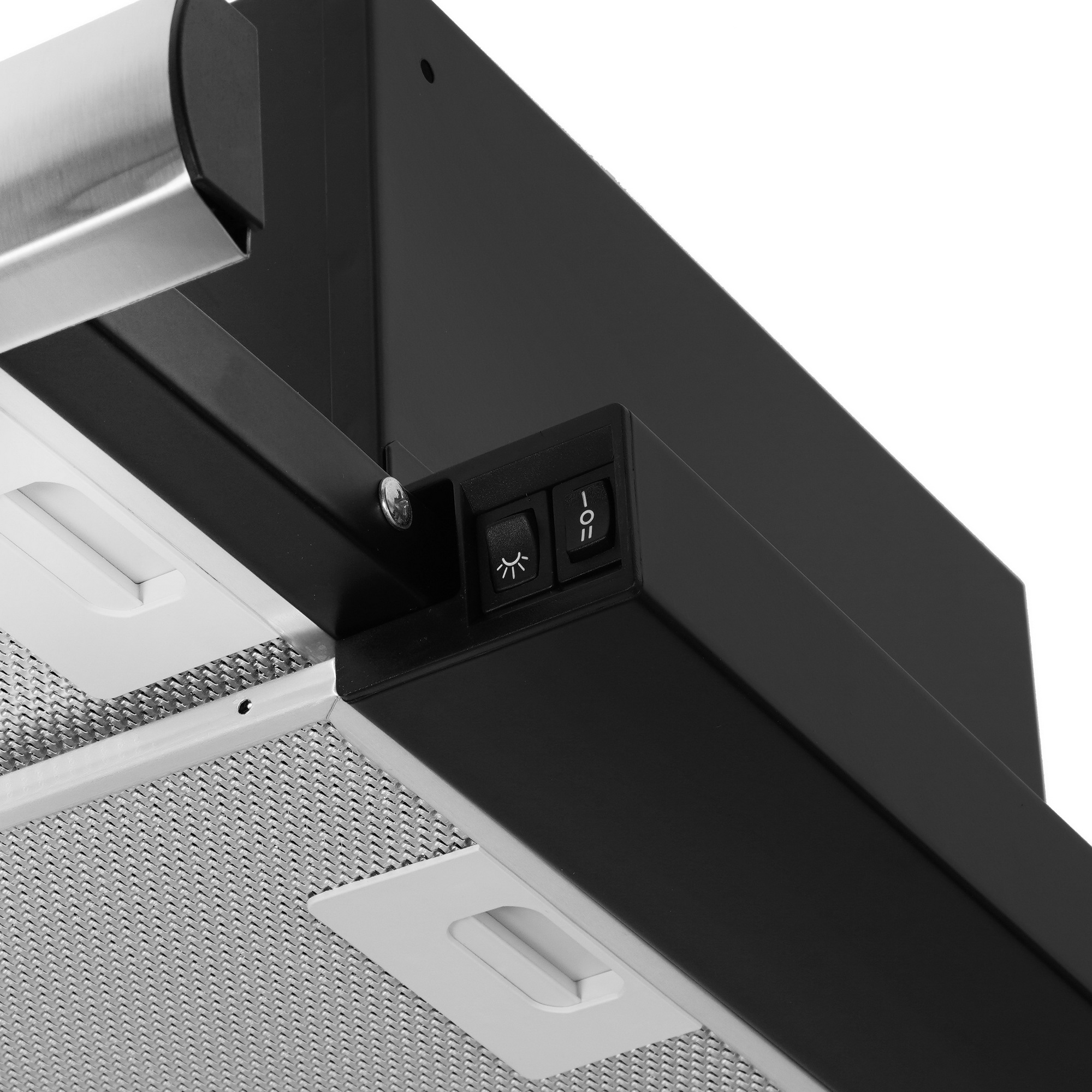 1074651 Вытяжка телескопическая ELIKOR Интегра 50П-400-В2Л черный/серебристый STDN-0023001 - Вид №4