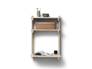 Деревянный подвесной книжный шкаф с письменным столом