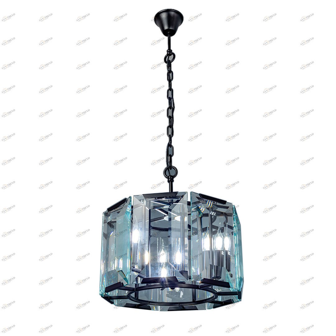 Люстра подвесная хрустальная с 3 лампами прозрачная Frezia Light 116026 FREZIA LIGHT ДИЗАЙНЕРСКИЕ 00-3953617 Прозрачный;черный 