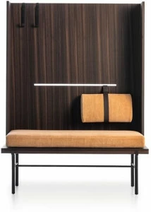 Molteni & C. Скамейка из дерева с высокой спинкой Twelve a.m. Tfo1