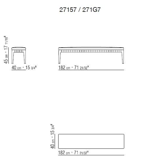 Кожаная мягкая скамья с алюминиевой основой Flexform ARCH-00096996 - Вид №5