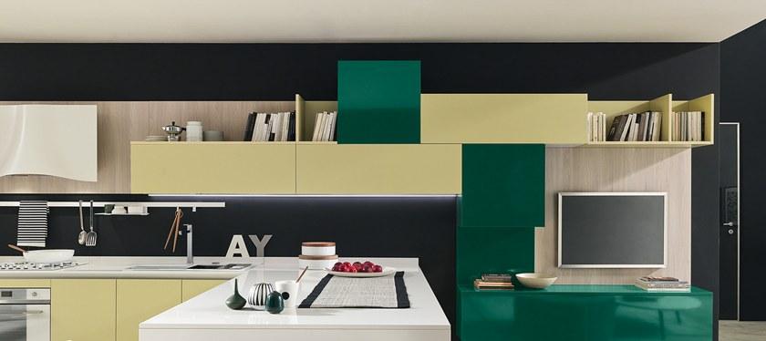 Febal Casa Модульная кухня из okite® с полуостровом sun-id-1365567 - Вид №1