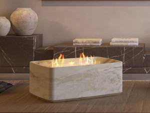 Отдельно стоящий камин из биоэтанолового мрамора