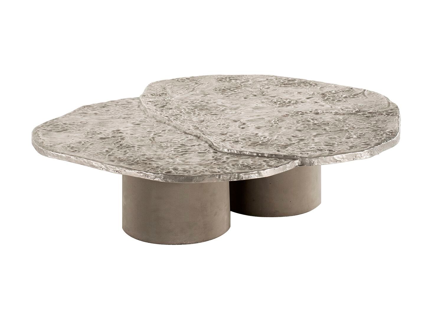 Журнальный столик с алюминиевой столешницей и бетонными ножками Tacchini BRUT ARCH-00099322 - Вид №1