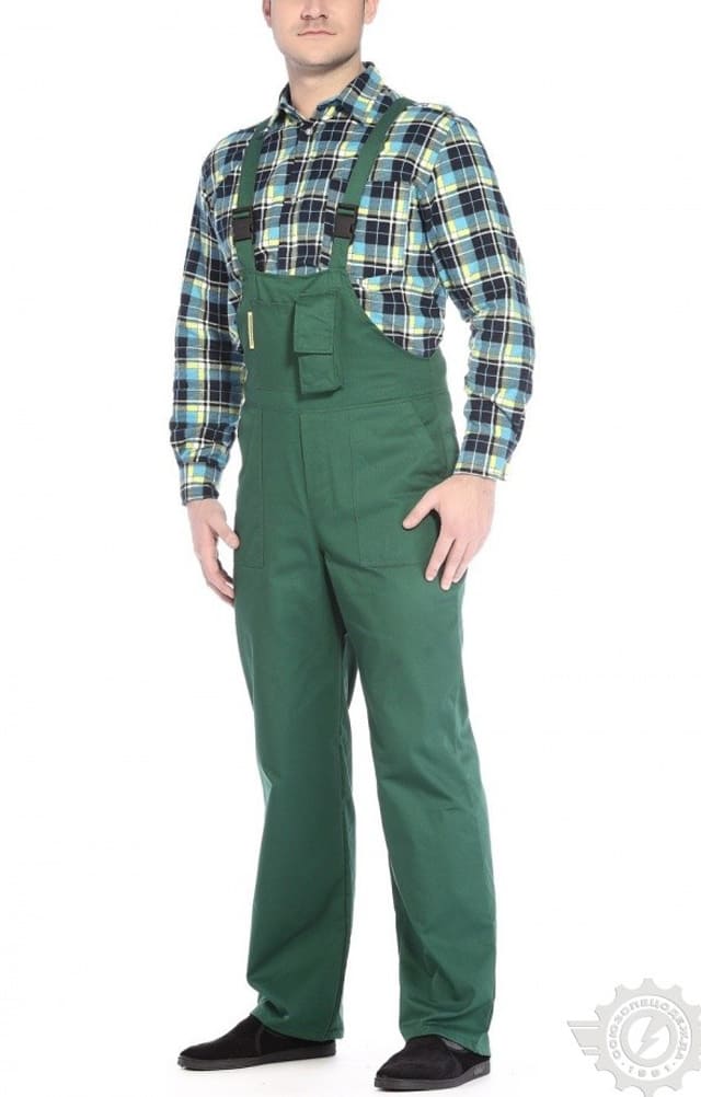 5022585 Полукомбинезон "Эксперт-2" зеленый  Летняя спецодежда  размер 64-66/182-188  - Вид №2