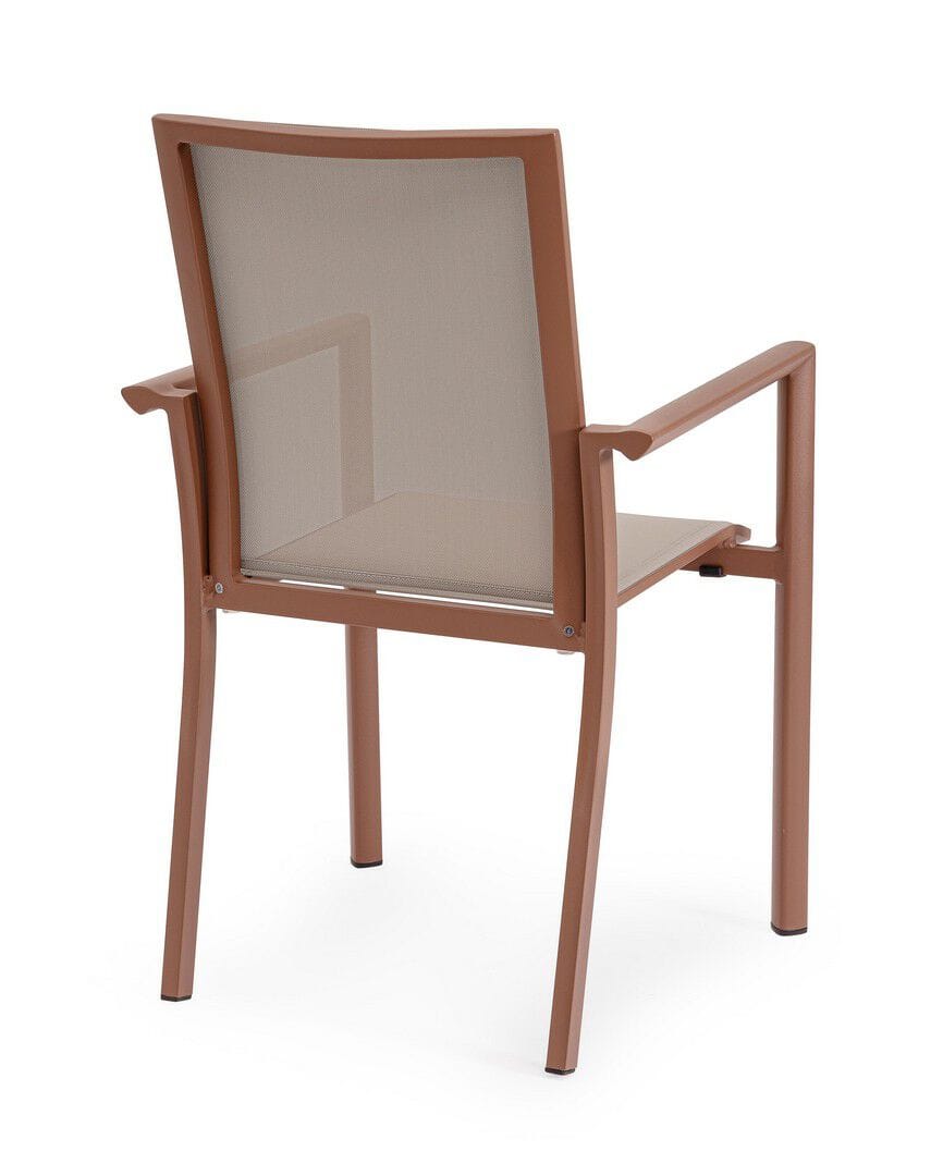 Алюминиевый штабелируемый садовый стул с подлокотниками BIZZOTTO Konnor ARCH-00101358 - Вид №5