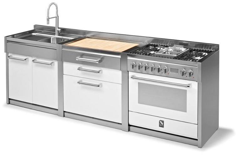 Steel Отдельностоящая кухня из нержавеющей стали Genesi sun-id-1347624 - Вид №4