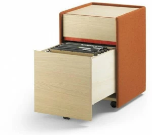 ALKI Шкаф для папок из массива дерева на колесиках Landa