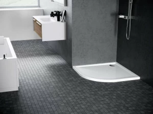 NOVELLINI Поддон полукруглый со стальным профилем Victory