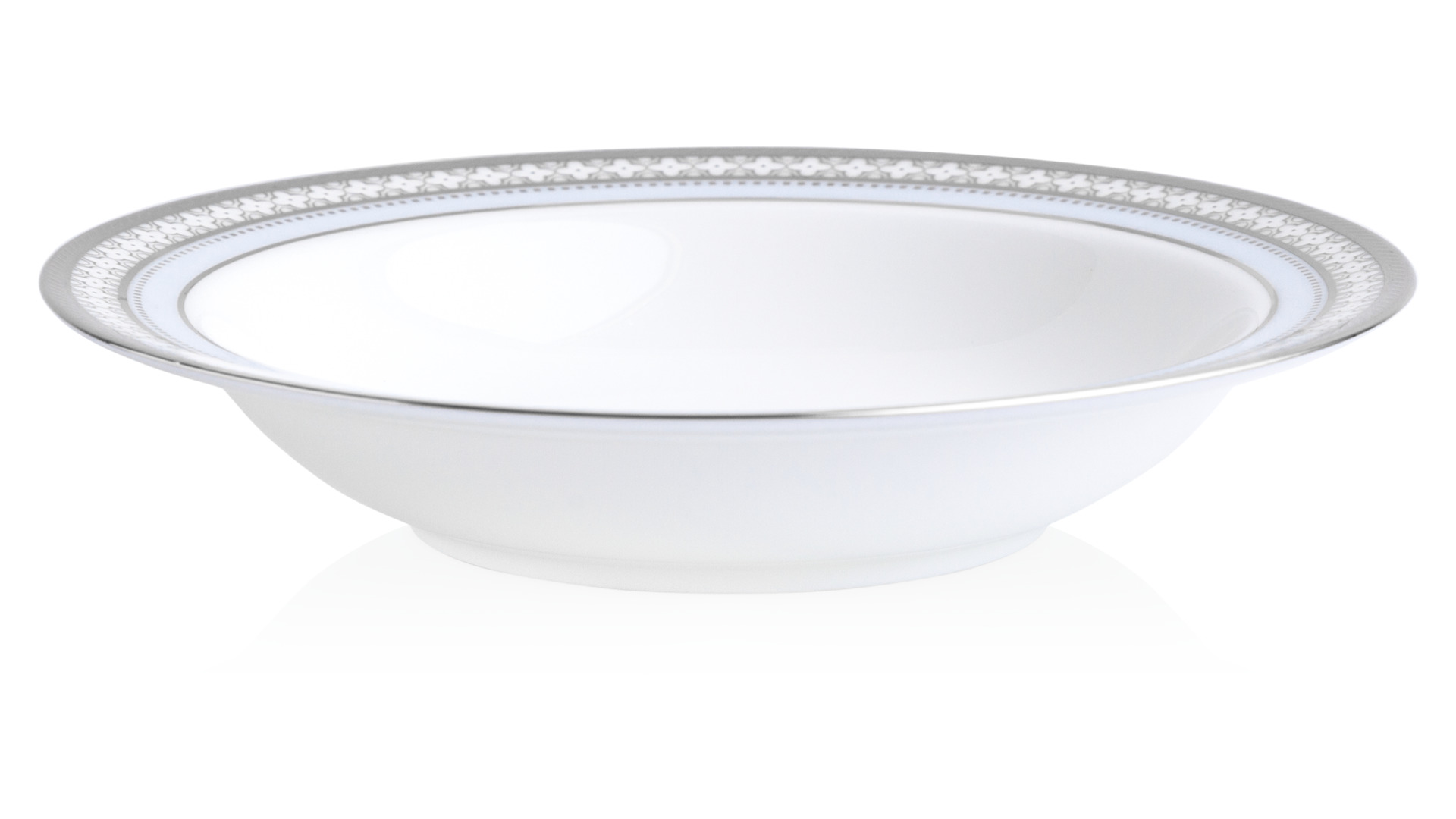 10646042 Noritake Чаша для десерта Noritake "Трефолио,платиновый кант" 15,7см Фарфор, Керамика  - Вид №1