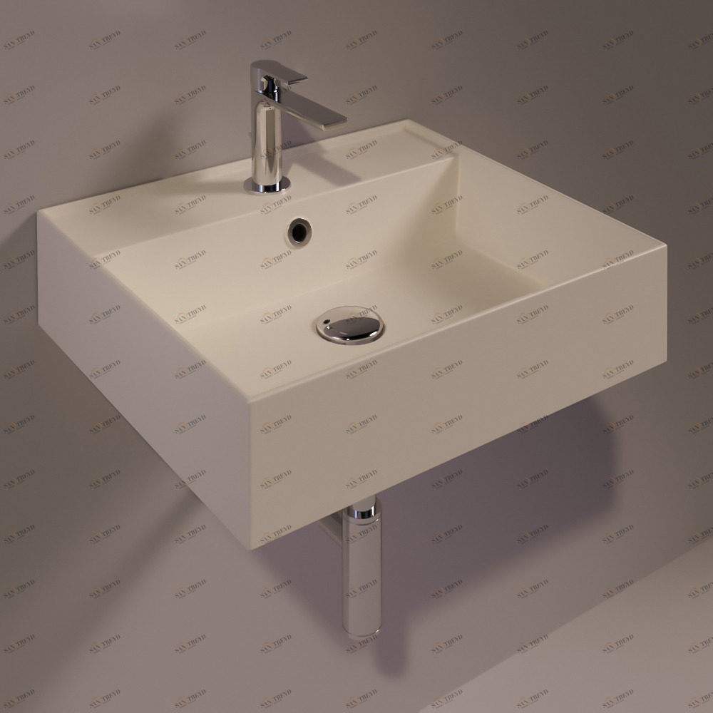 AG51SABBIAMATT Подвесная раковина настенная прямоугольная Simas Agile бежевая