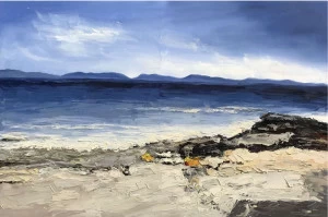 Картина на холсте 120х90 см "Горизонт" EVENHOME КАРТИНЫ МАСЛОМ 129898 Голубой;синий;разноцветный