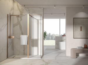 Угловой душ из закаленного стекла