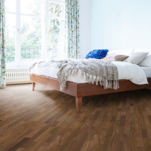 Паркетная доска Haro 4000 Series Top connect Орех американский Натур (Гладкая) 2200х180 мм 523812 - Вид №1