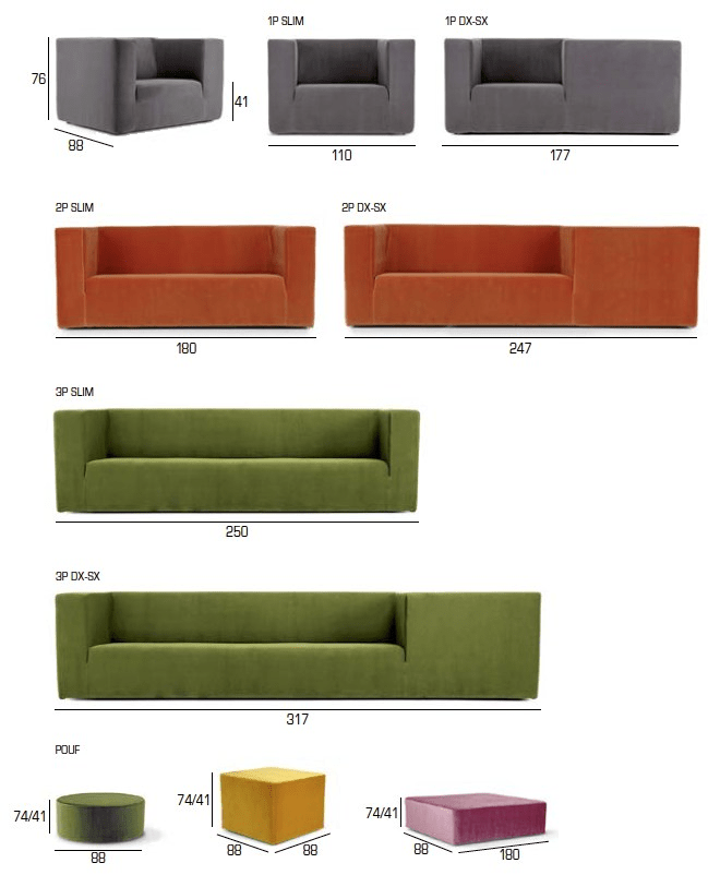 Adrenalina 2-местный тканевый диван Pan sun-id-1366129 - Вид №3