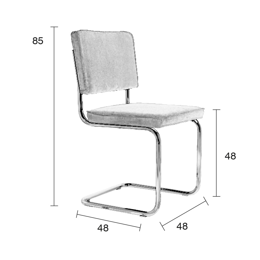 Стул Ridge Brushed Rib красный Zuiver 1100079 - Вид №7