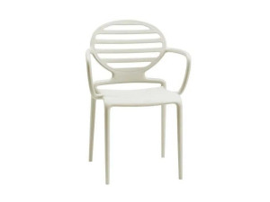 Штабелируемый медальон стул с подлокотниками