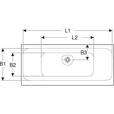 554.124.01.1 Прямоугольная ванна Geberit Tawa, тонкое исполнение, Duo, с ножками Geberit  - Вид №2