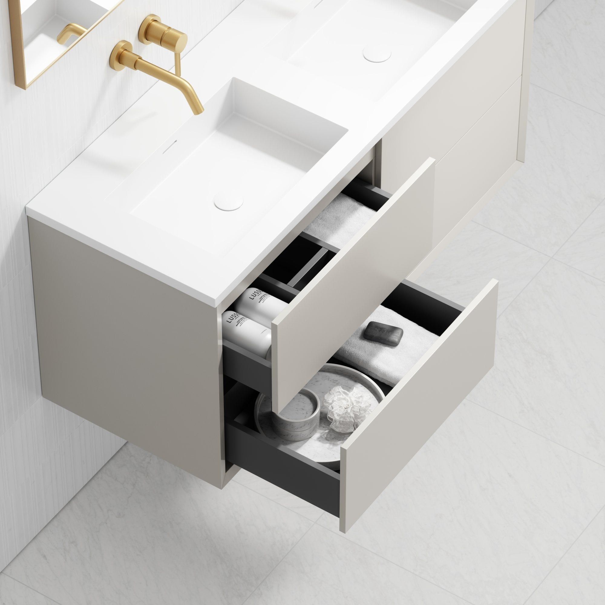 Двойной деревянный шкаф для умывальника со встроенной раковиной LUSSO Volini ARCH-00033994 - Вид №11