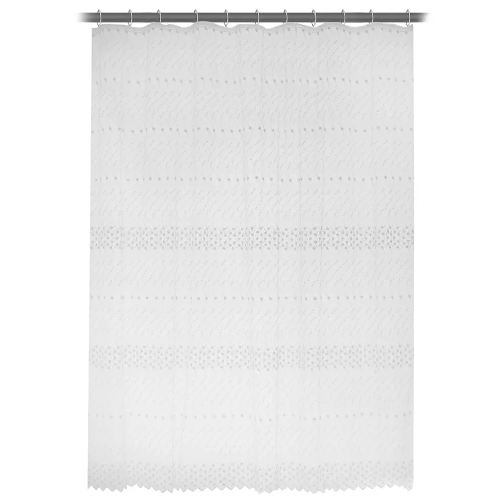 Тюль на ленте «Цветы» с вышивкой 250х260 см цвет экрю GARDEN STLM-2064655