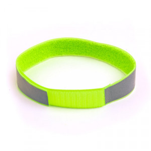 06с3314 Фликер - повязка нарукавная 59% полиамид, 27% полиэстер, 14% хлопок 30 мм неон-лимонный