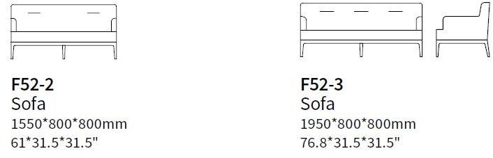 HC28 Cosmo Диван из ткани Earl F52-2 / f52-3 - Вид №1