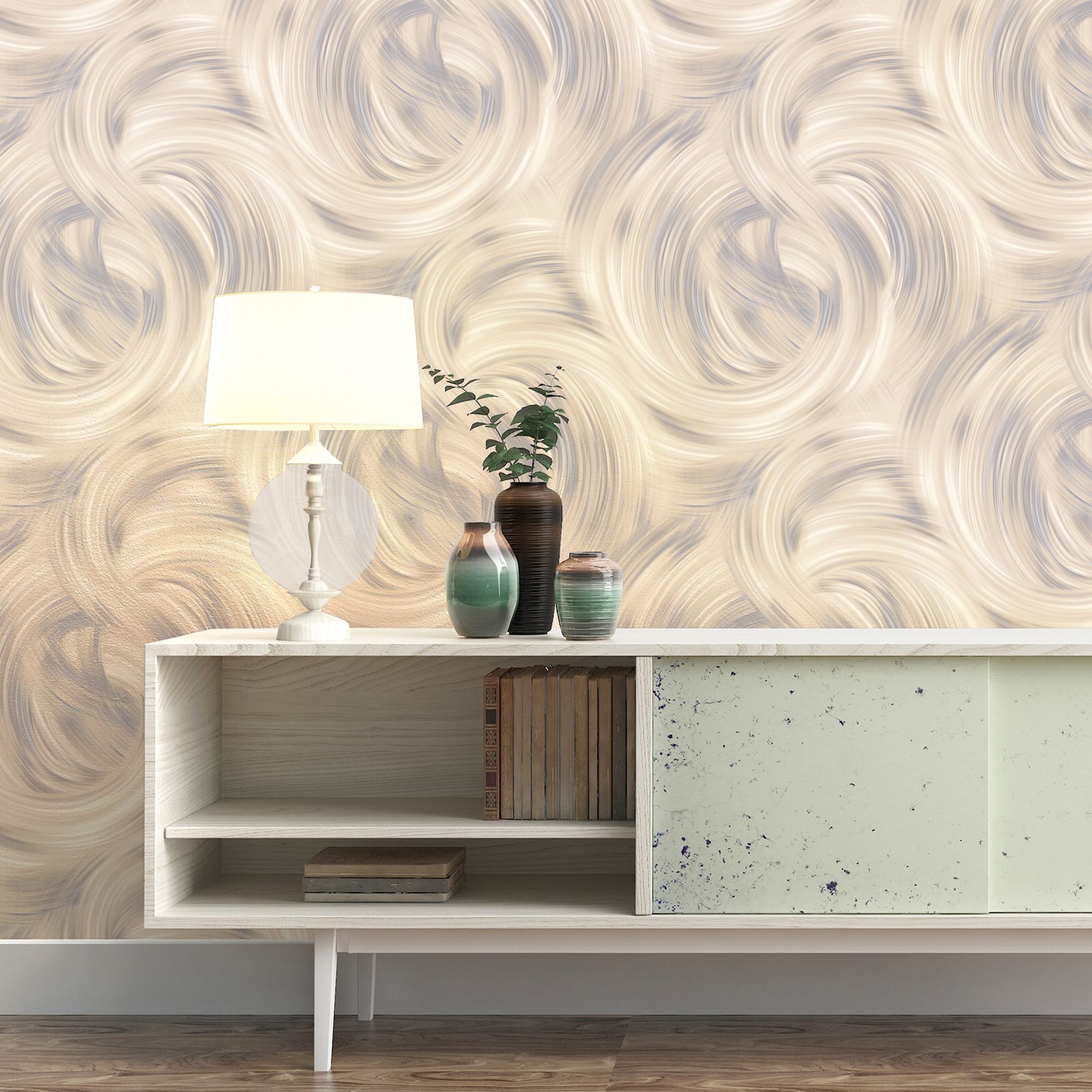 88477421 Обои флизелиновые Deco-Deco бежевые 1.06 м DD6017-01 Energy Santreyd - Вид №2