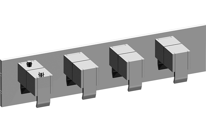 E-8059H-LM38E0-T Планка M-Series с 4 ручками - Внешняя часть GRAFF Qubic