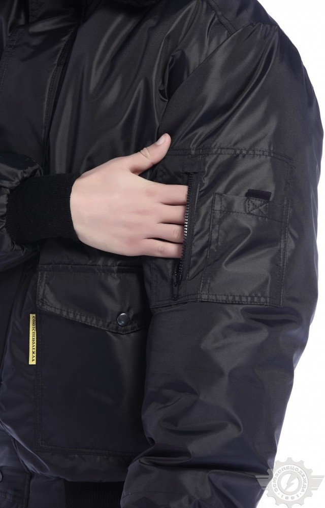 61536 Куртка "Алабама" зимняя черная  Зимняя спецодежда  размер 48-50/170-176  - Вид №8