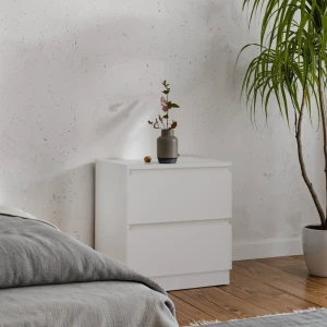 Тумба прикроватная 2 ящика 49x53.8x38.2 см ЛДСП цвет белый