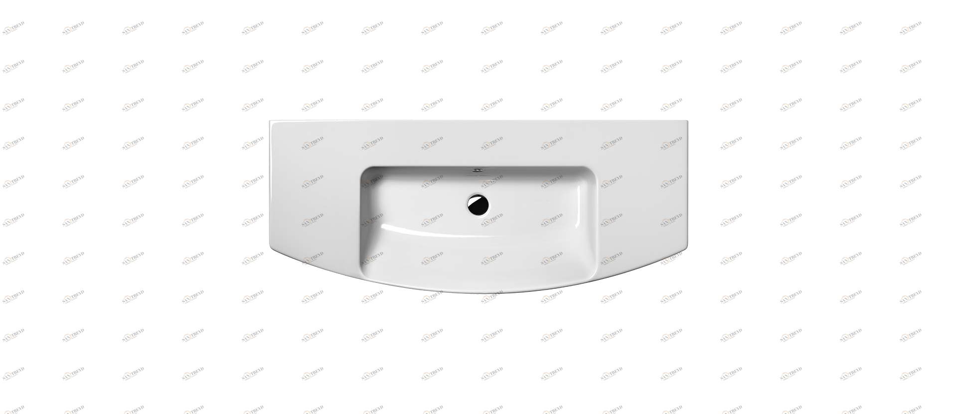 7724111 Встроенная раковина под столешницу овальная GSI ceramica Norm