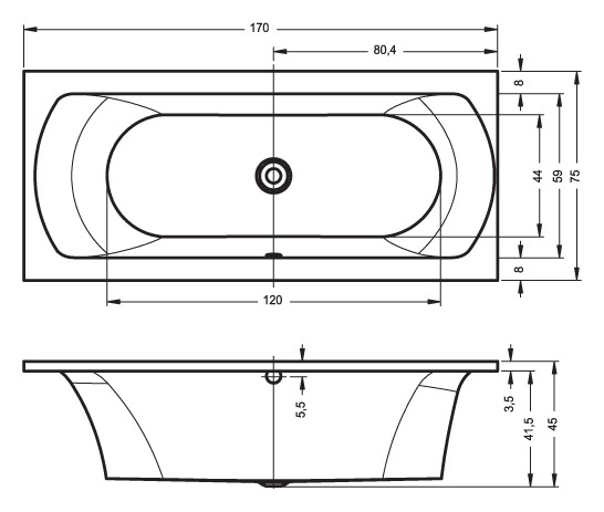 BB4400500000000_top1 Ванна Riho Lima Santreyd - Вид №6
