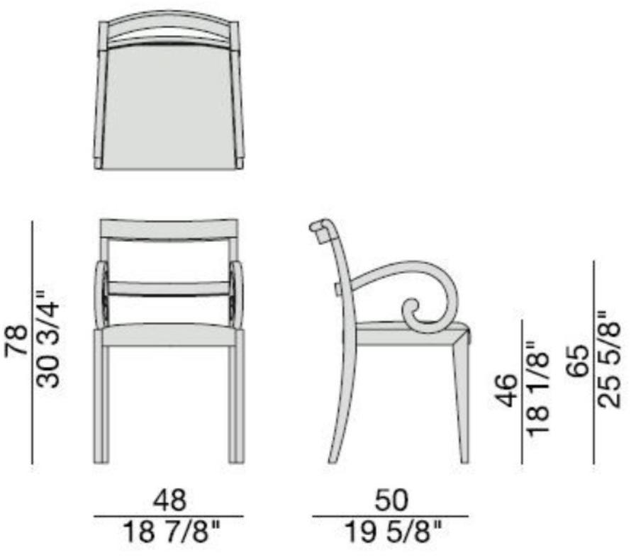 Porada Деревянный стул с подлокотниками Iron sun-id-1370718 - Вид №2