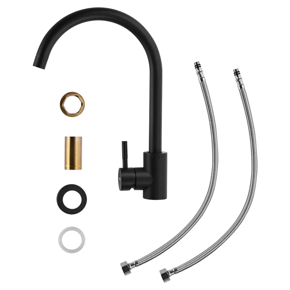 Смеситель для кухни Esko Viaman VA519B 26 см цвет черный STLM-2126071 - Вид №3