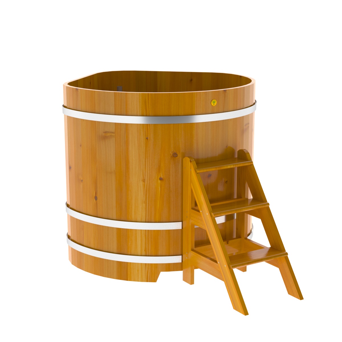 2314 Купель угловая из лиственницы Рустик 1,19х1,19х1,2 натуральная Alyarus 