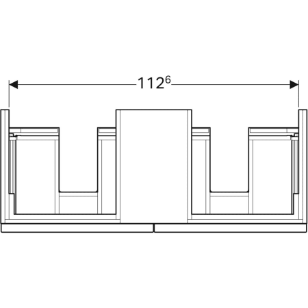 840320000 Шкафчик для двух раковин Geberit iCon, с двумя выдвижными ящиками и полкой Geberit  - Вид №2