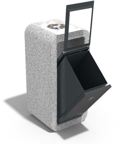 ENCHO ENCHEV - ETE Бетонный мусорный бак с крышкой для улицы  240  - Вид №1