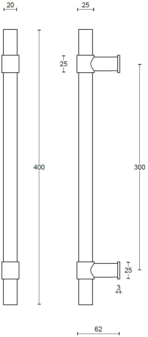 Formani Ручка для входной двери из нержавеющей стали One Pb400 - Вид №1