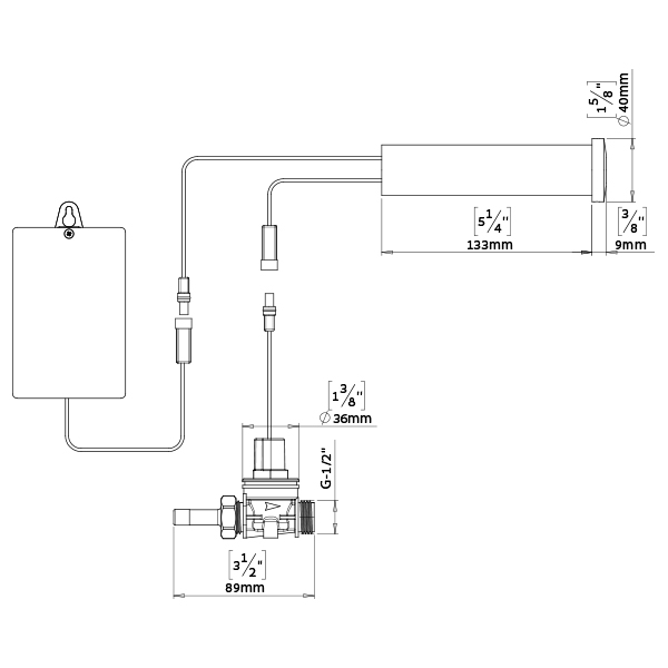 620430 Комплект датчика открытия-закрытия волны для фронтальной фиксации смесителей stern  - Вид №1