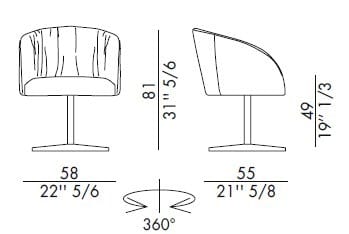Кожаный спиц поворотный стул EFORMA Вулкан ARCH-00103599 - Вид №3