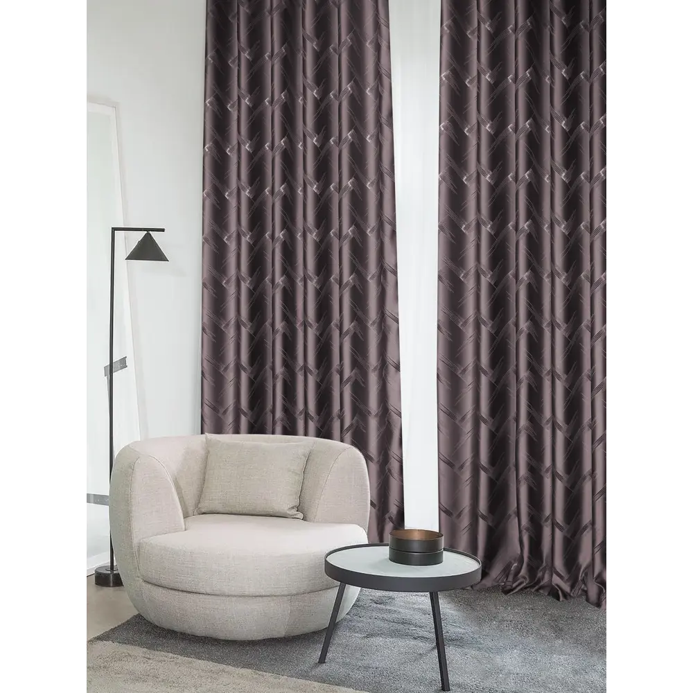 Штора на ленте Гарда 160x260 см цвет серо-черный MIAMOZA STLM-2068390 - Вид №2