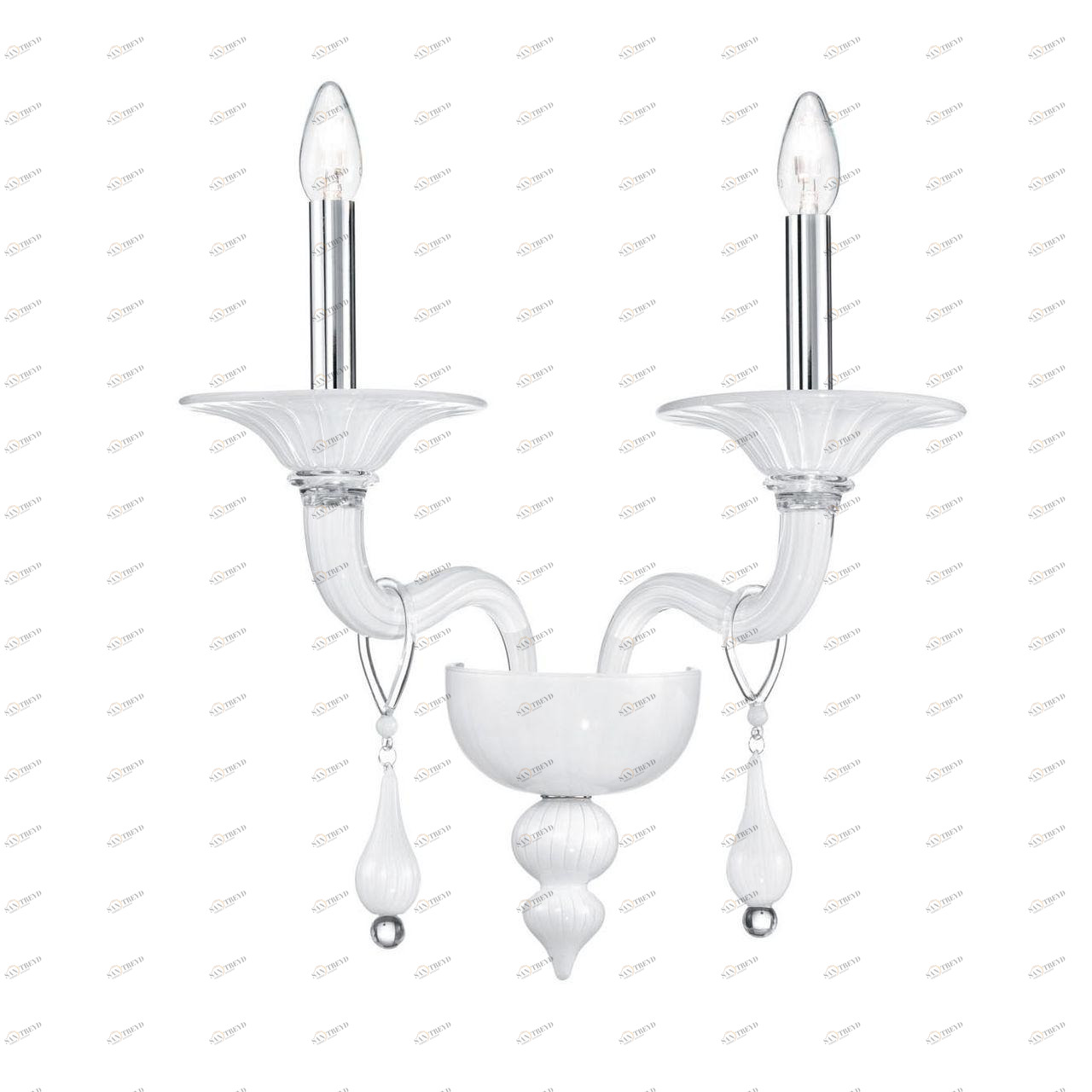 Бра Ideal Lux Miramare AP2 IDEAL LUX СВЕЧА 077692 Белый 