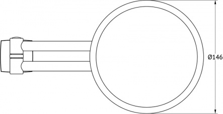 Esp 020 Зеркало косметическое настенное (трехкратное увеличение) FBS Esperado - Вид №1