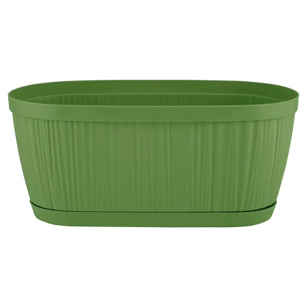 Горшок цветочный Ingreen Barcelona 27.5x14.5x12.2 см v2.7 л пластик оливковый STLM-2034875 - Вид №1