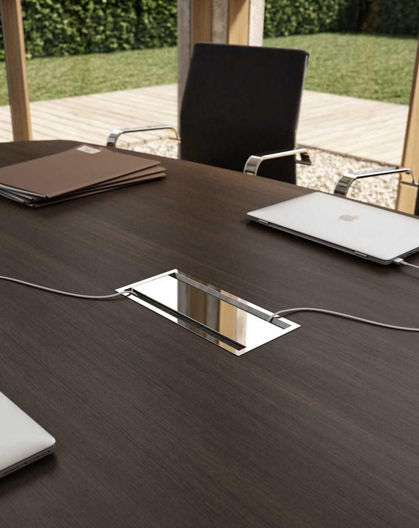 Bralco Стол для переговоров из меламина с системой управления кабелями Winglet sun-id-1399044 - Вид №1